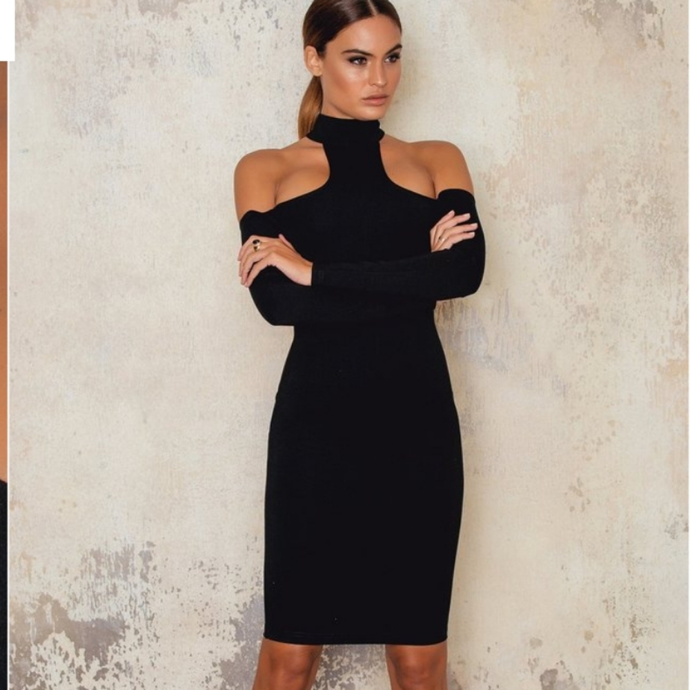 Cold Shoulder Midi Dress